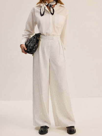 Pinstripe Geniş Paça Pantolon THESVELTECHIC