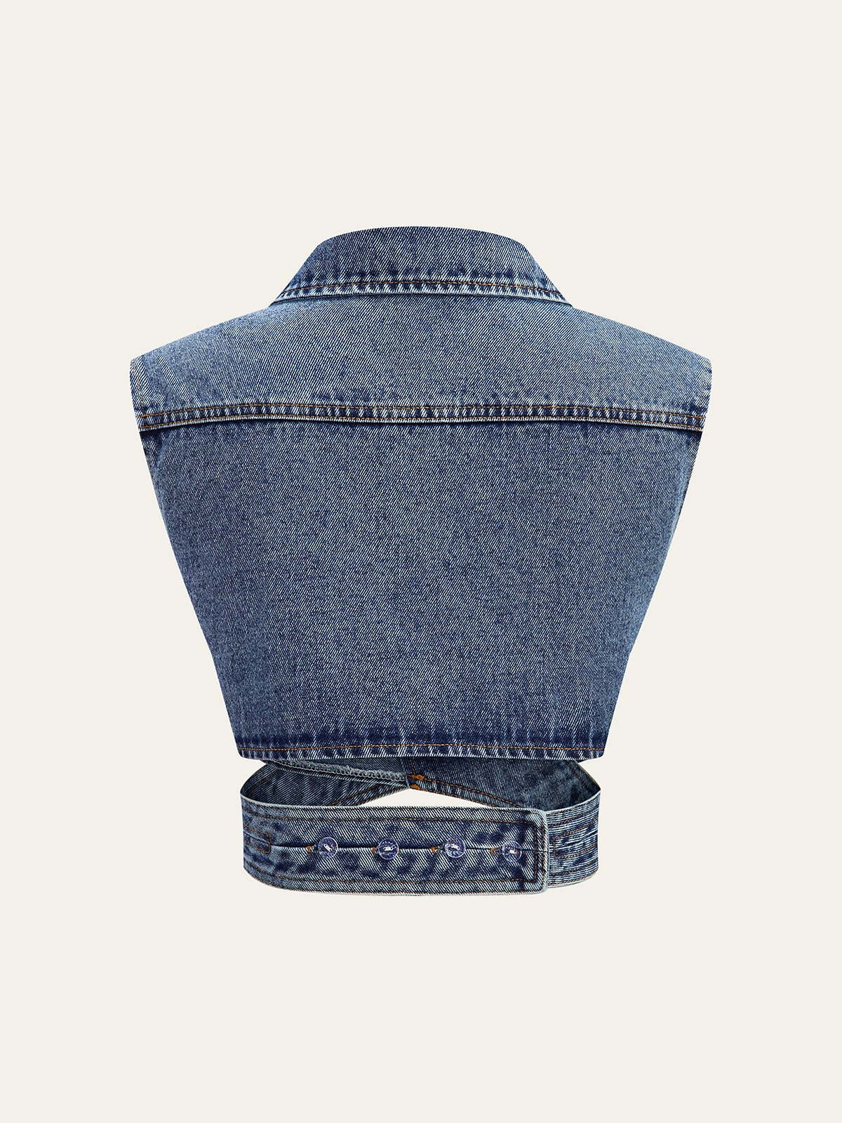 Asimetrik Wrap Kot Lapel Crop Yelek THESVELTECHIC