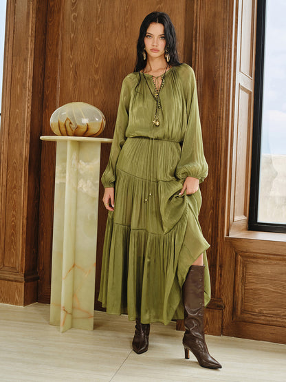 Astar ile Katmanlı Maxi Elbise Takımı Quvarse