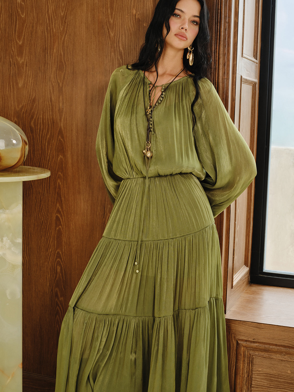 Astar ile Katmanlı Maxi Elbise Takımı Quvarse