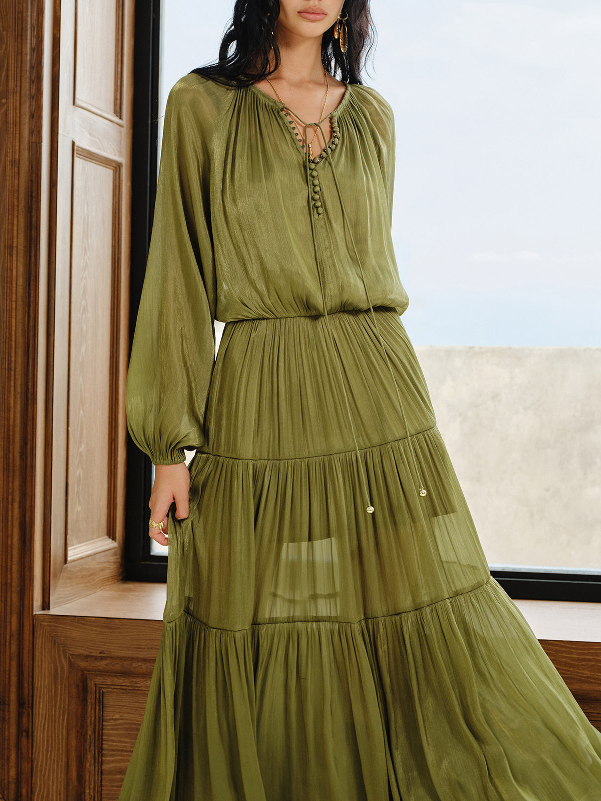 Astar ile Katmanlı Maxi Elbise Takımı Quvarse