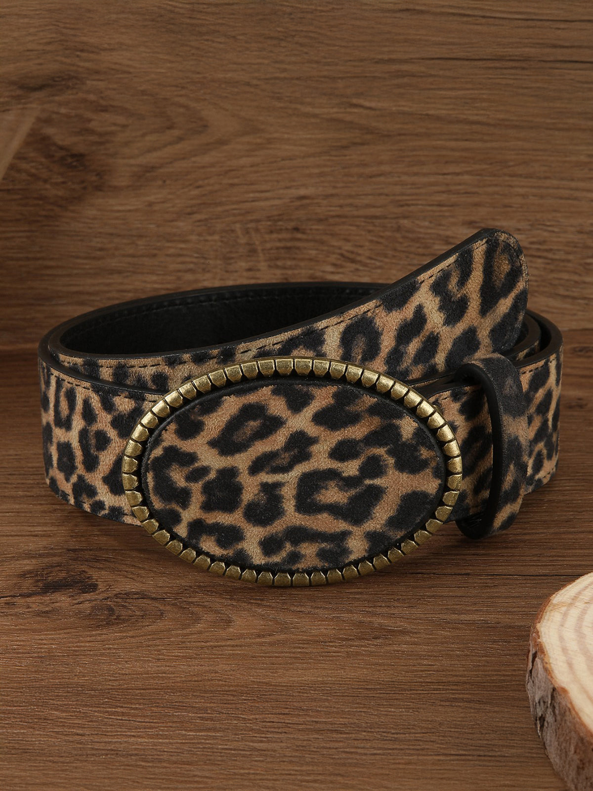Leopar Desenli PU Deri Kemeri THESVELTECHIC