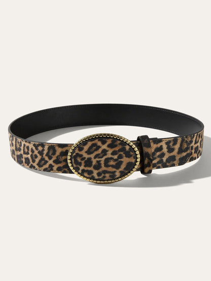 Leopar Desenli PU Deri Kemeri THESVELTECHIC