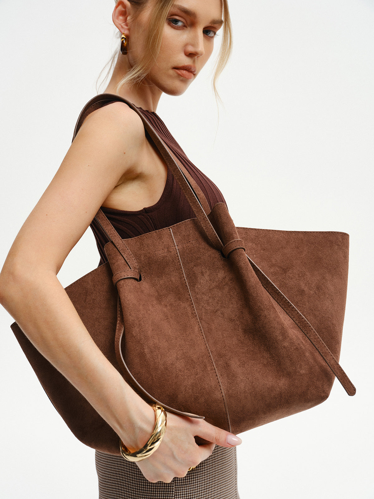 PU Büyük Kapasiteli Omuz Çantası THESVELTECHIC