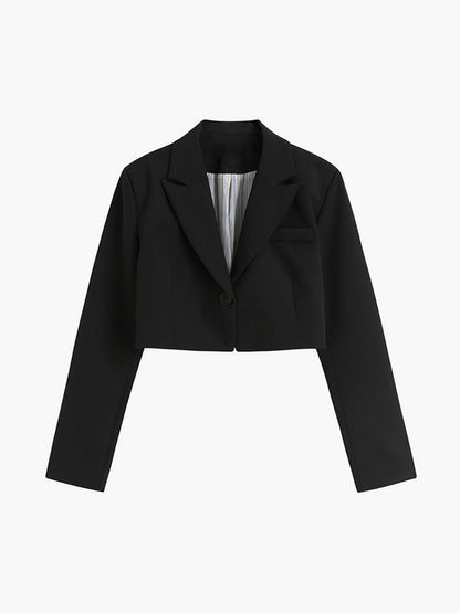 Şık Crop Blazer Niebbla
