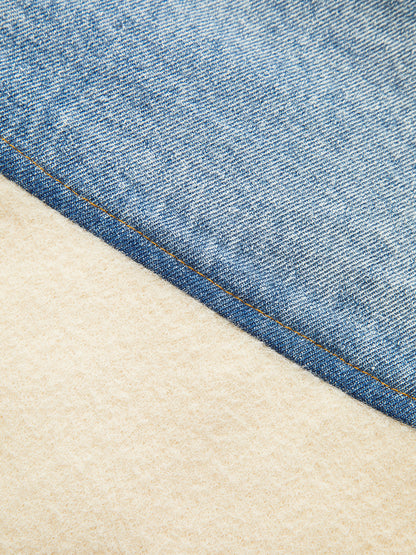 V Yaka Panel Detaylı Jean Hırka THESVELTECHIC