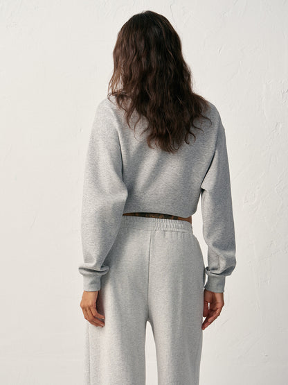 Pamuk Karışımlı Yuvarlak Yaka Sweatshirt THESVELTECHIC
