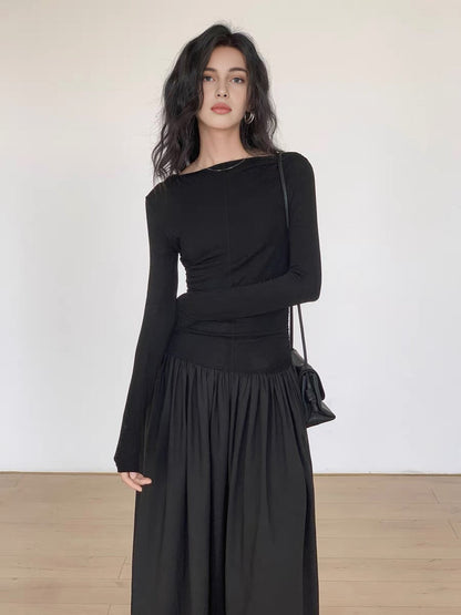 Pliseli Uzun Elbise THESVELTECHIC