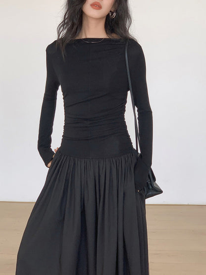 Pliseli Uzun Elbise THESVELTECHIC