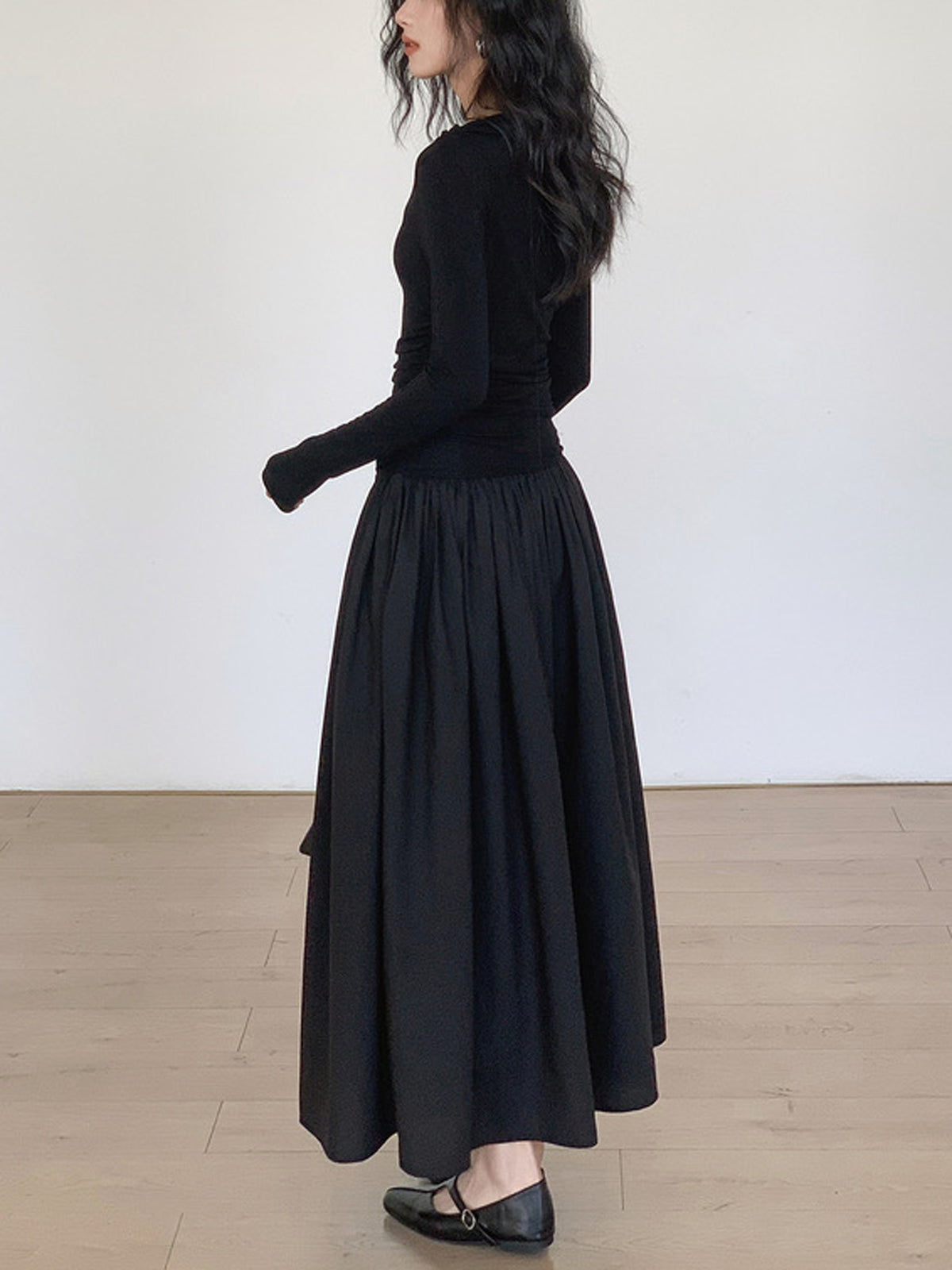 Pliseli Uzun Elbise THESVELTECHIC