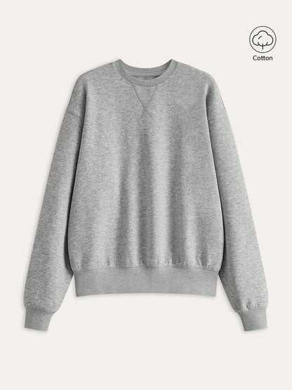 Pamuk Karışımlı Yuvarlak Yaka Sweatshirt THESVELTECHIC