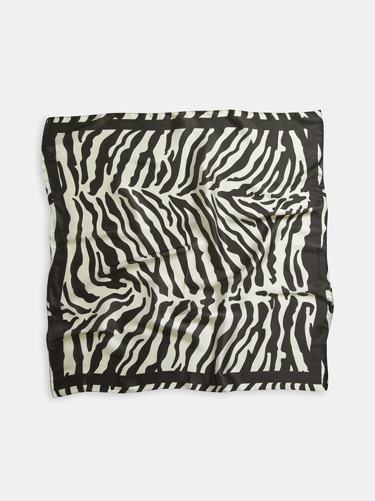 Şık Zebra Desenli Kare Eşarp THESVELTECHIC