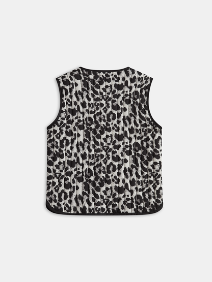 Leopar Desenli Matlaşali Yelek ve Süslemeli Papyon THESVELTECHIC