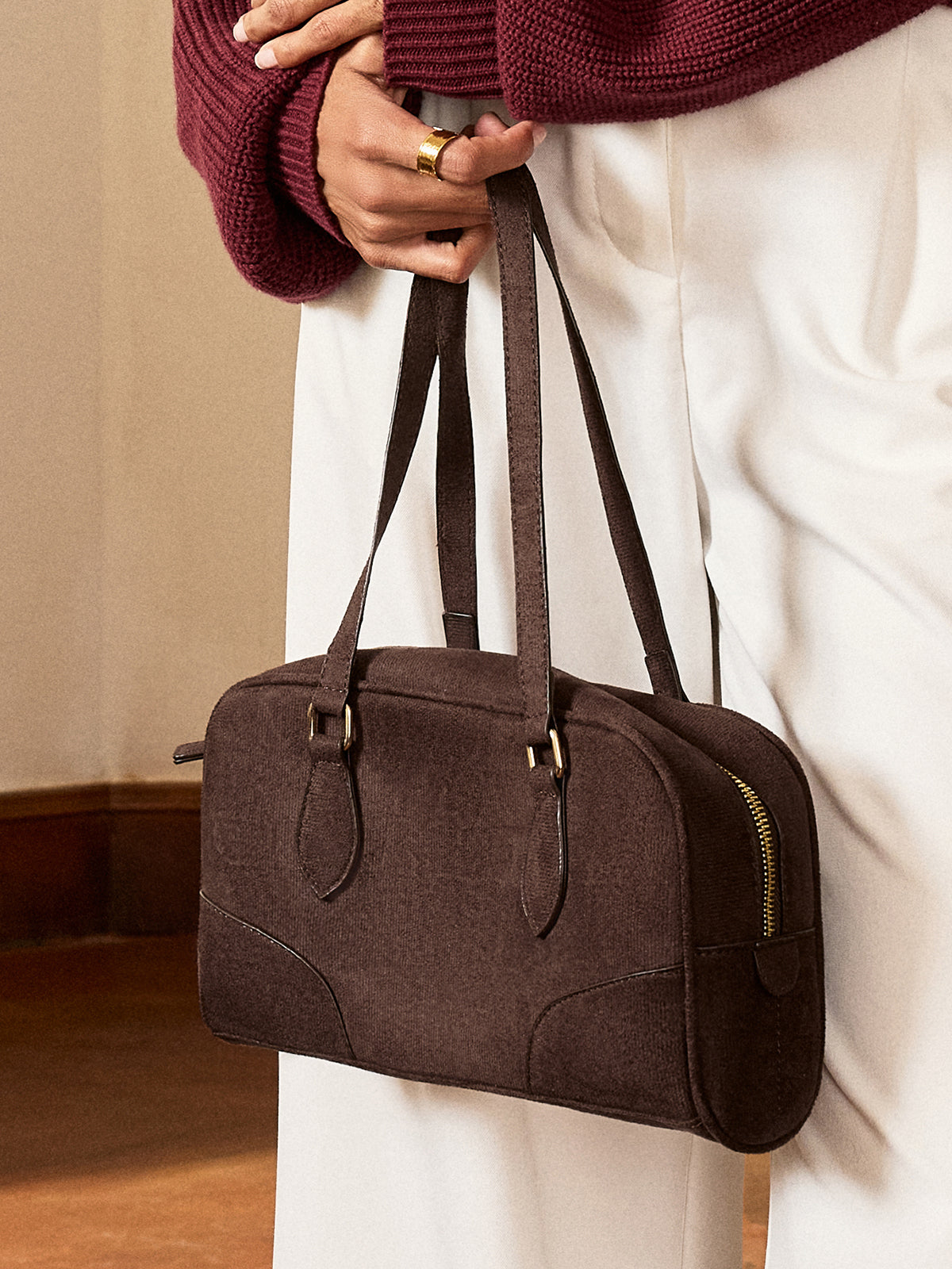 Retro Süet El Çantası THESVELTECHIC