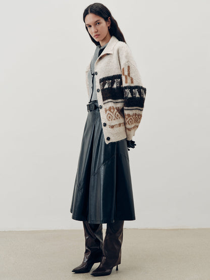 Jakard Günlük Nefes Alabilir Triko Dış Giyim THESVELTECHIC