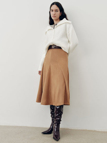 Süet A-Line Maksi Etek THESVELTECHIC