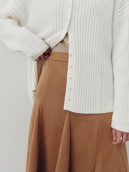 Süet A-Line Maksi Etek THESVELTECHIC