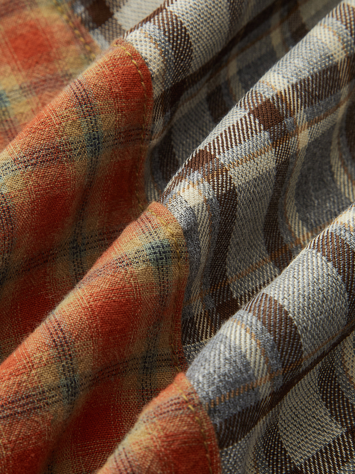 Kot Panelli Karışık Ekose Midi Etek THESVELTECHIC