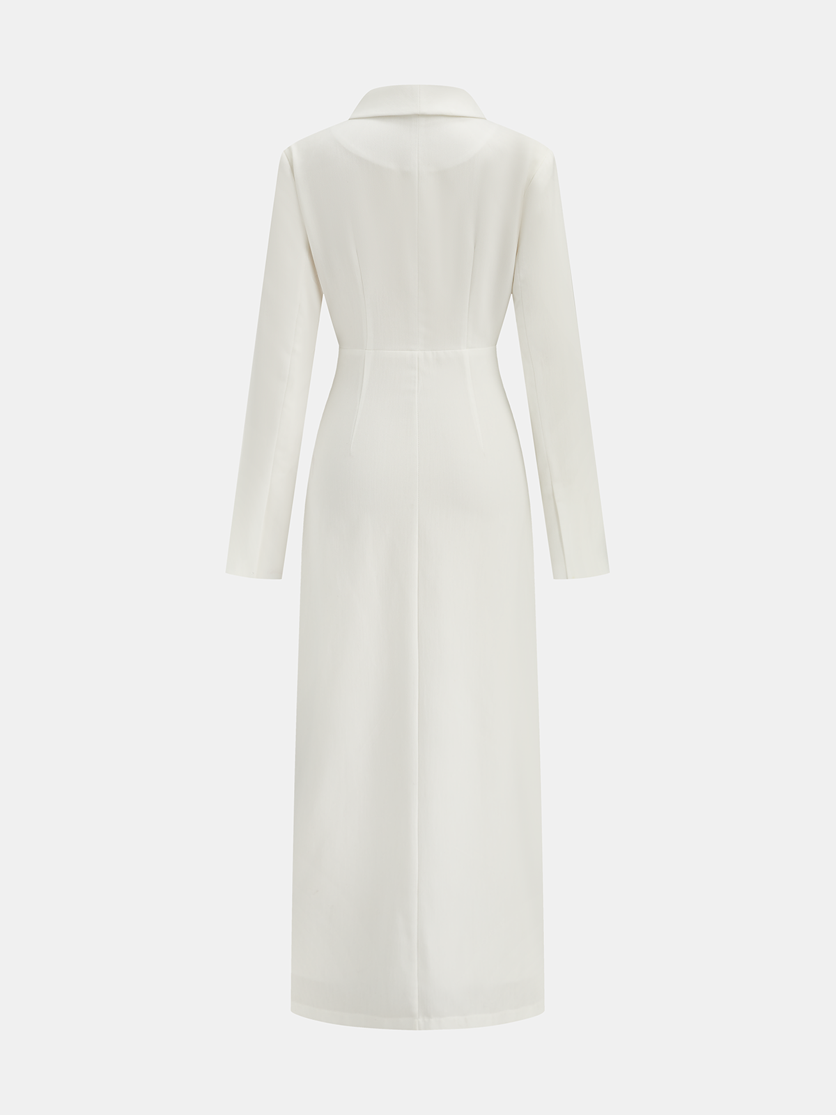 V Yaka Düğmeli Midi Elbise THESVELTECHIC