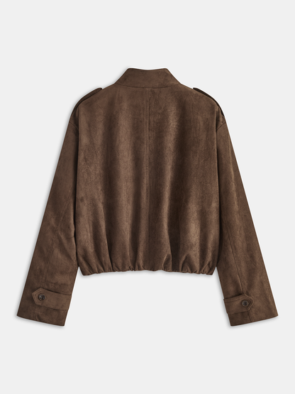 Suni Süet Kısa Biker Ceket THESVELTECHIC