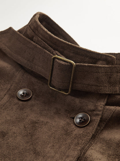 Suni Süet Kısa Biker Ceket THESVELTECHIC