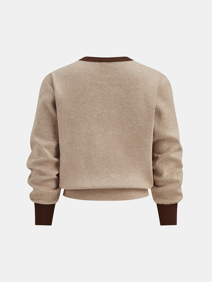 Kontrast Kenar Dikişli Jakarlı Üst ve Midi Etek Takımı THESVELTECHIC