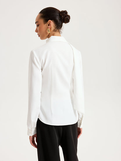 2'li 1 Çift Renk Paneli Fisarık Yaka Gömlek THESVELTECHIC