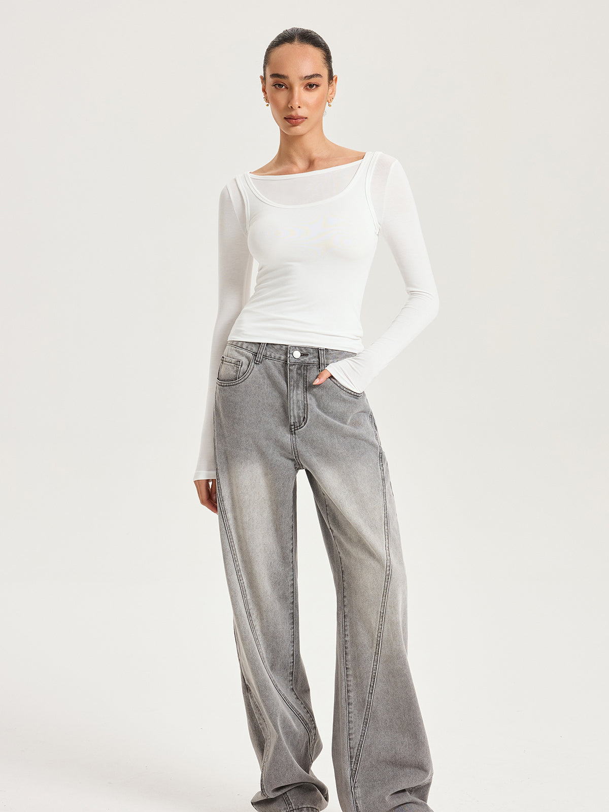 2'li Uzun Kollu Tişört THESVELTECHIC