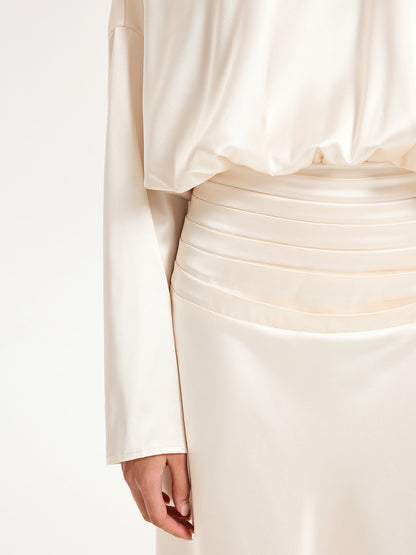 Zarif Saten Abiye Uzun Elbise THESVELTECHIC