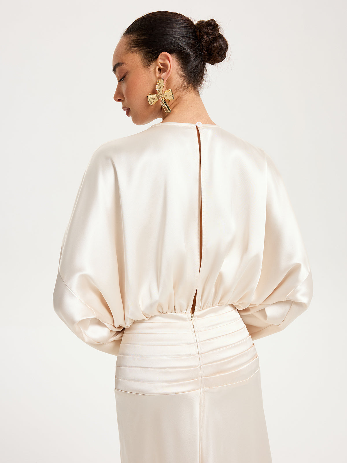 Zarif Saten Abiye Uzun Elbise THESVELTECHIC