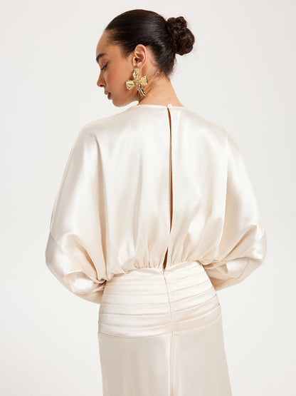 Zarif Saten Abiye Uzun Elbise THESVELTECHIC