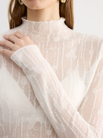 Desenli Transparan Bluz THESVELTECHIC