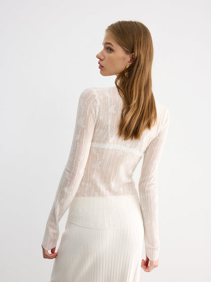 Desenli Transparan Bluz THESVELTECHIC