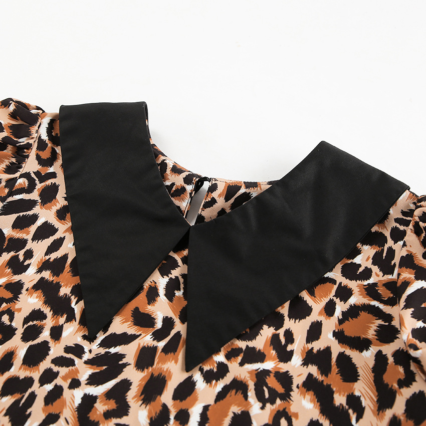 Leopar Desenli Elbise Siaora