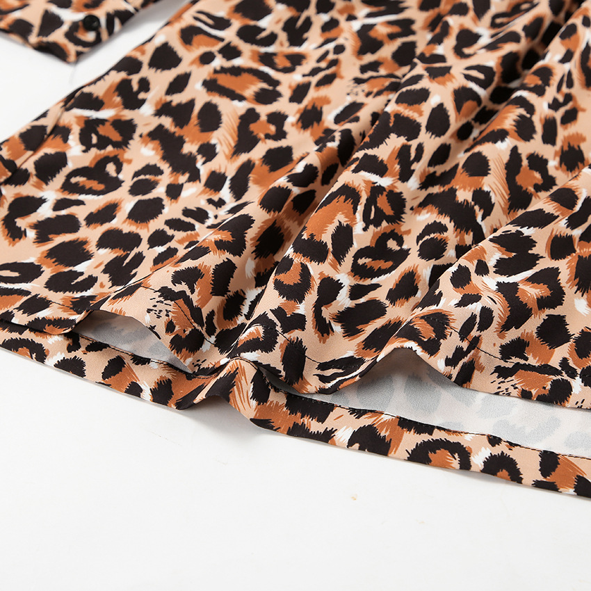 Leopar Desenli Elbise Siaora