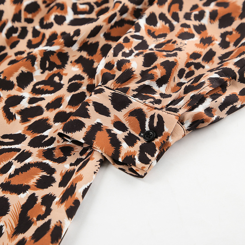 Leopar Desenli Elbise Siaora