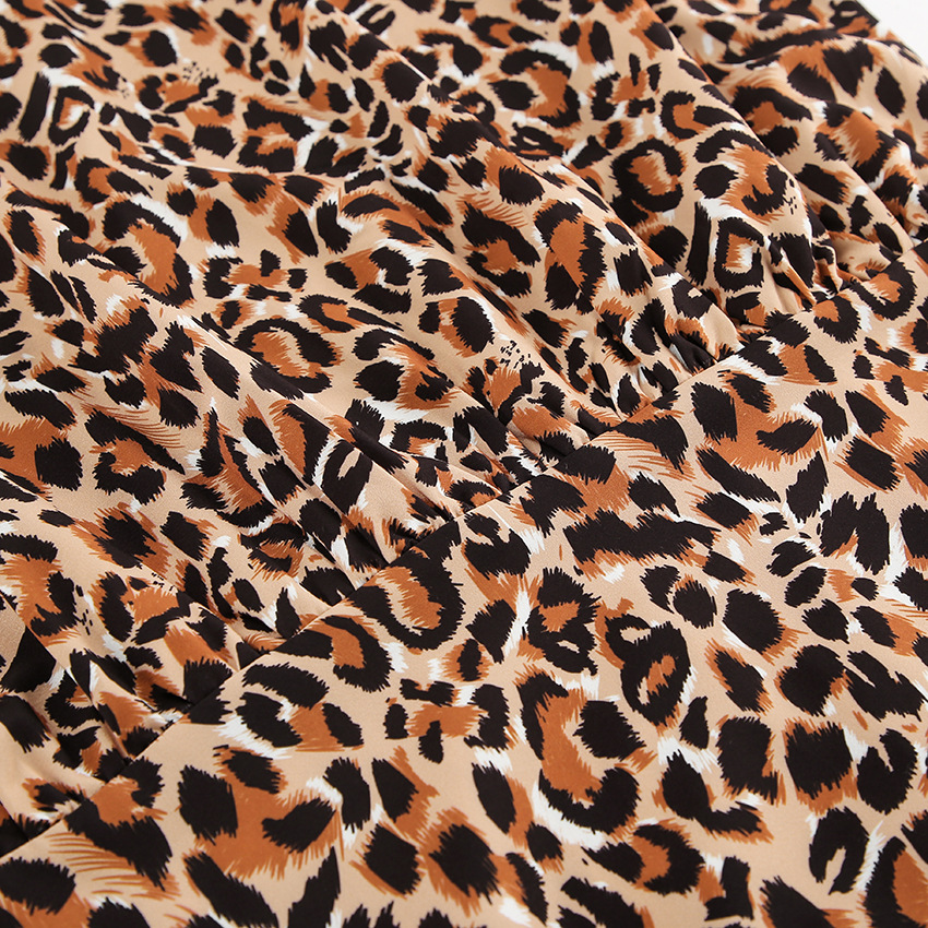 Leopar Desenli Elbise Siaora