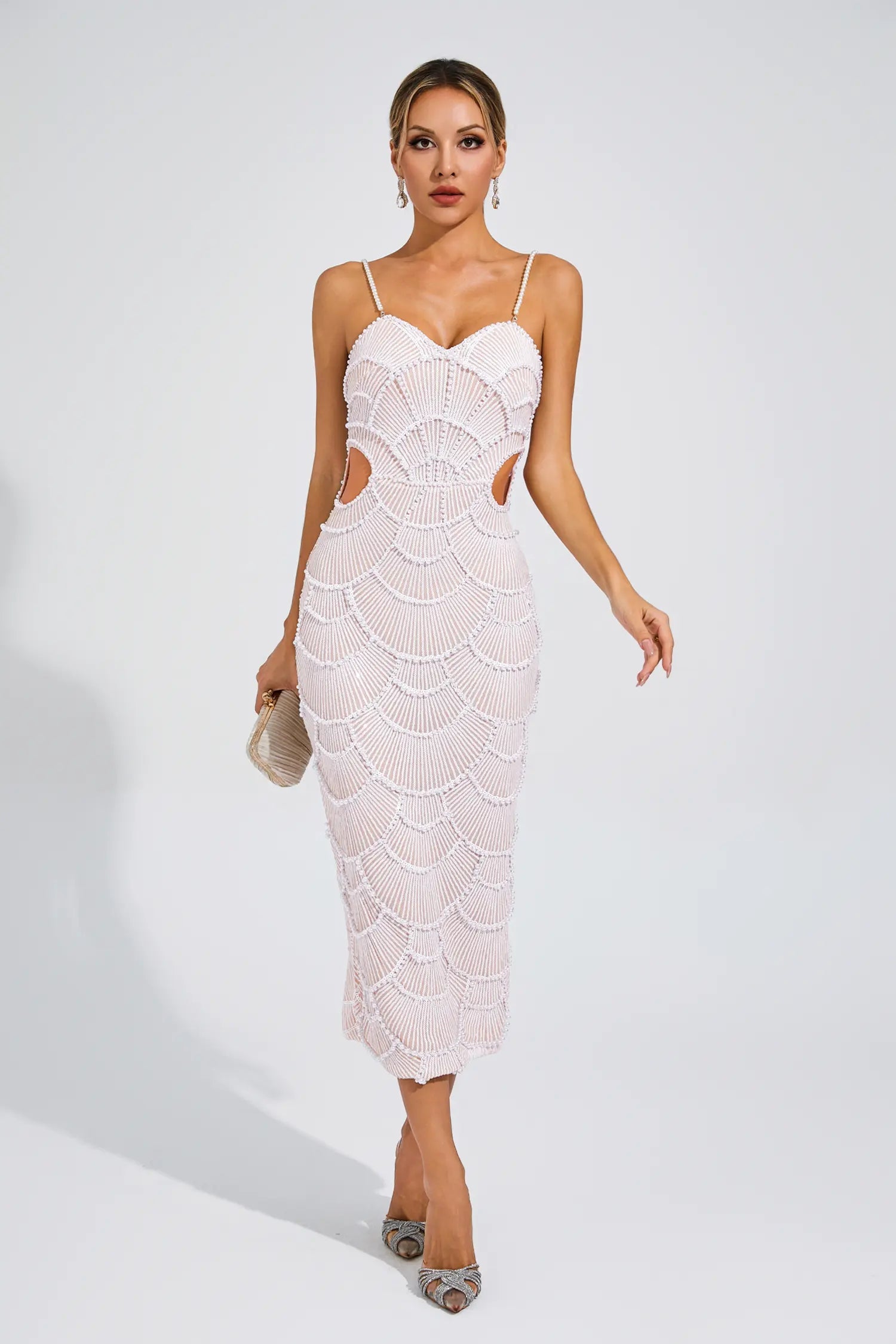Sunita İnci Slip Midi Elbise Siaora