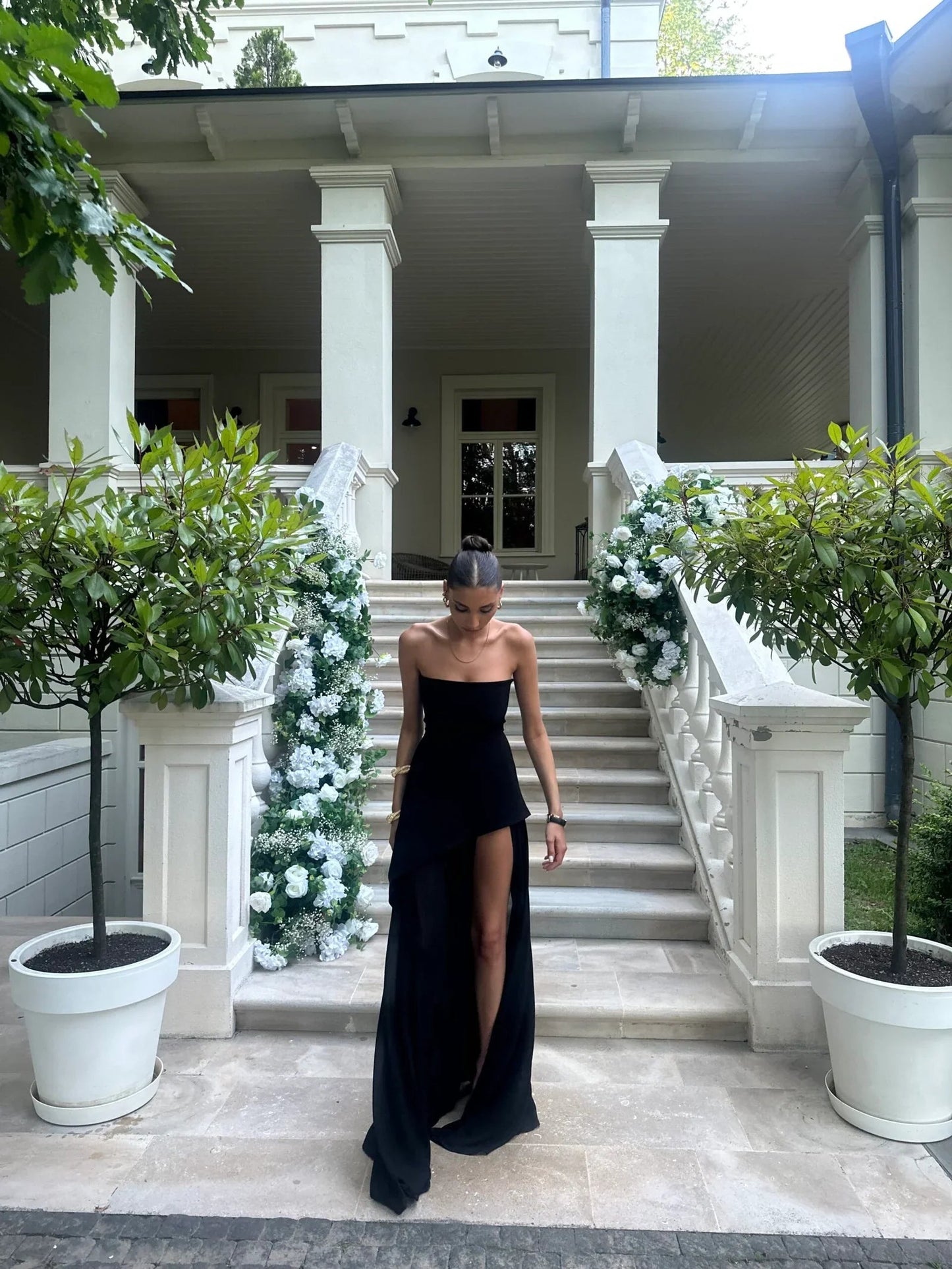 Elodie - Strapless Şifon Elbise Mağazam