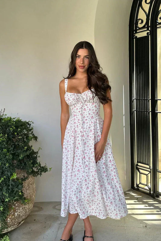 Meredith Korse Midi Elbise Niebbla