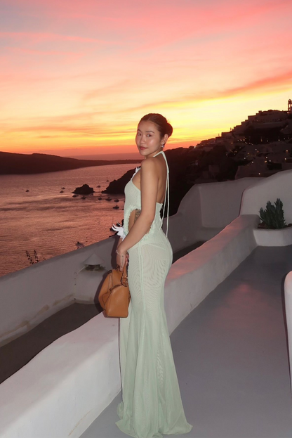 Francesca Deniz Kızı Kesim Uzun Elbise Niebbla