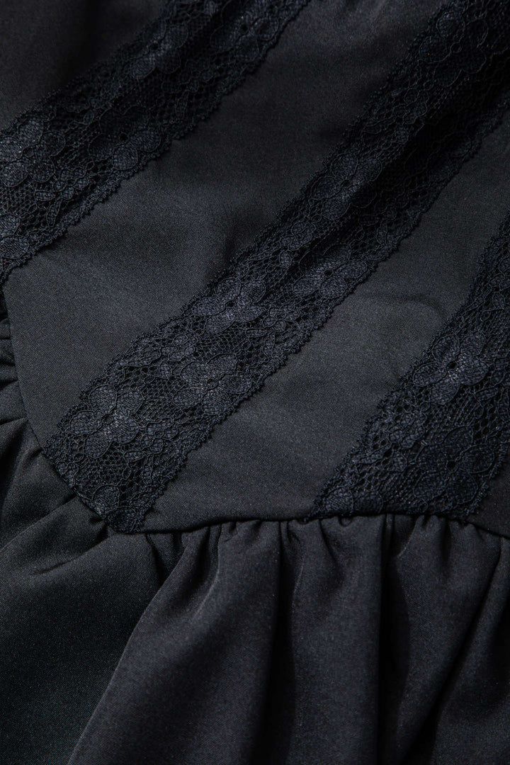 Braided Eyelet Mini Elbise Siaora