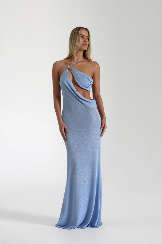 Theia - Drapeli Maxi Elbise