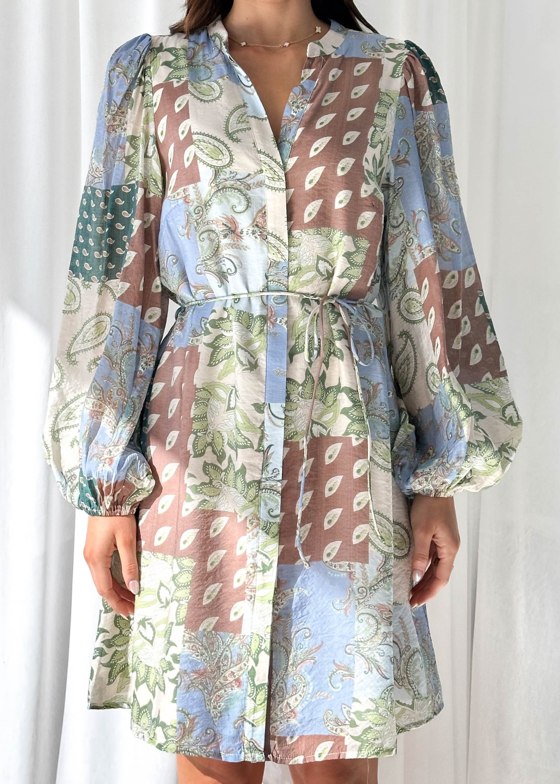 Baltimore Elbise - Kahverengi Paisley Siaora