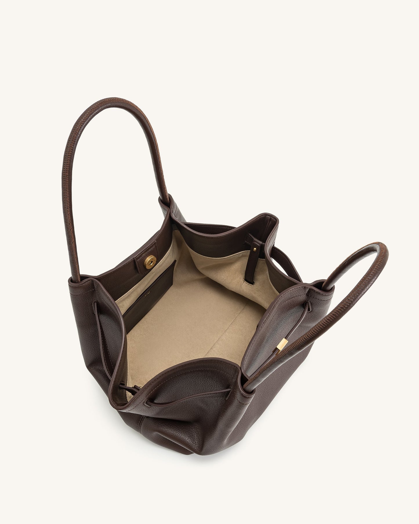 Hana Orta Boy Tote Çanta Koyu Kahverengi Niebbla