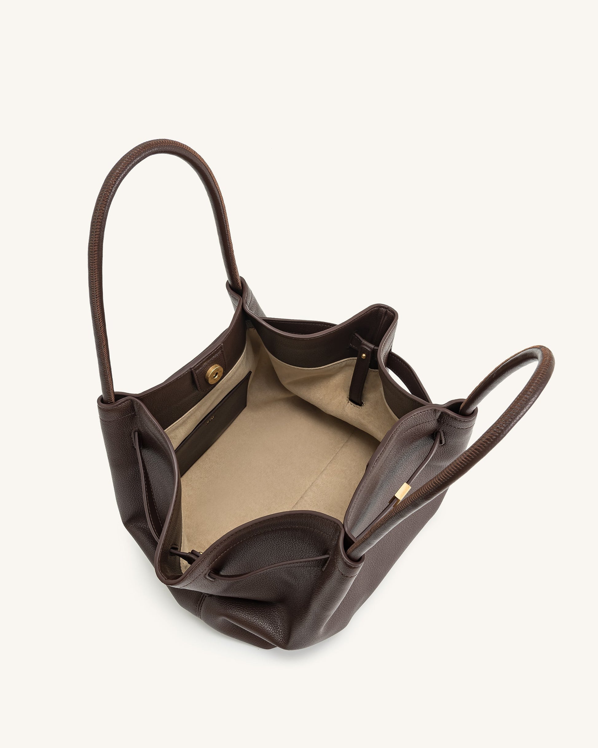 Hana Orta Boy Tote Çanta Koyu Kahverengi Niebbla