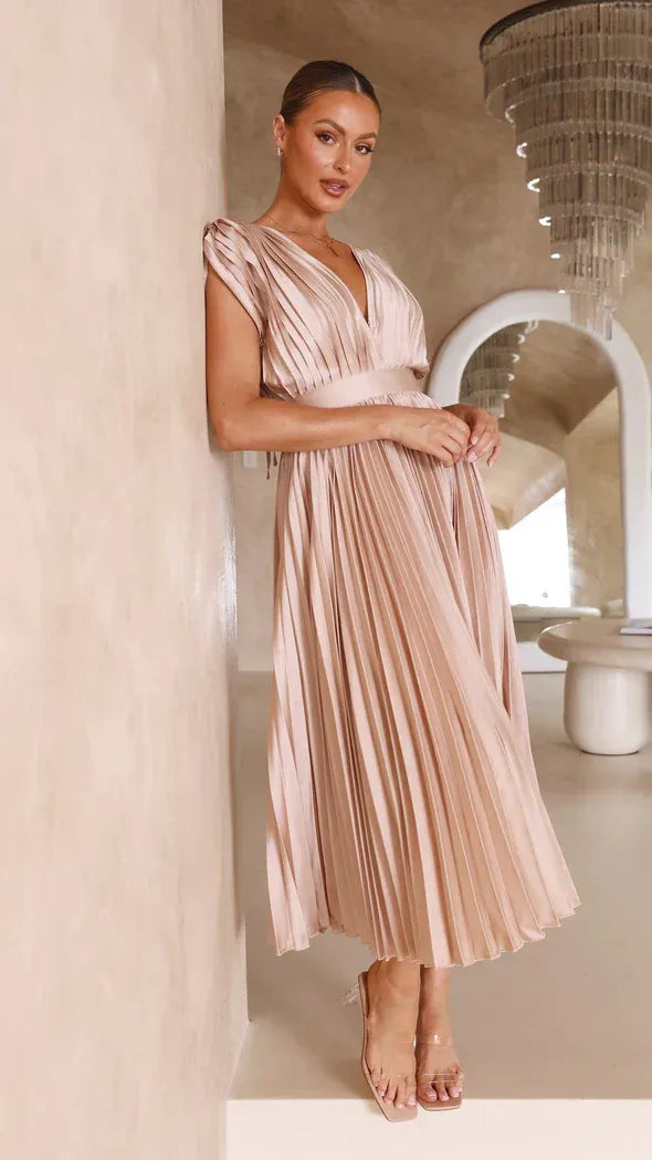 Emma | Derin V-Yaka Maxi Elbise THESVELTECHIC