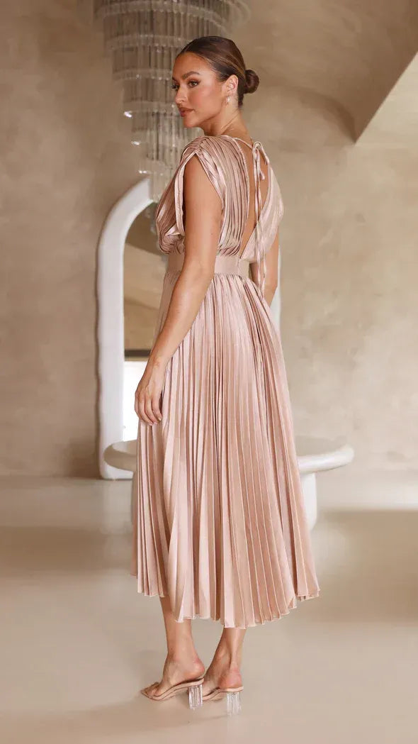 Emma | Derin V-Yaka Maxi Elbise THESVELTECHIC