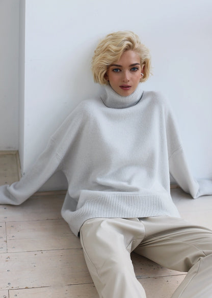 Luxe Oversize Balıkçı Yaka Kazak Niebbla