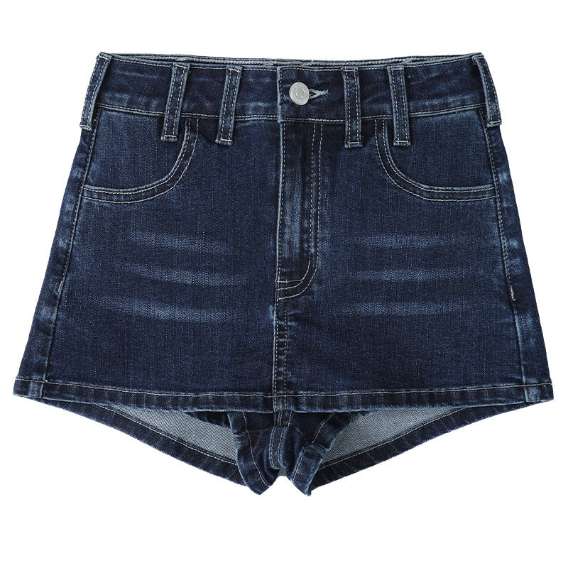 Koyu Mavi Şort Etek Niebbla